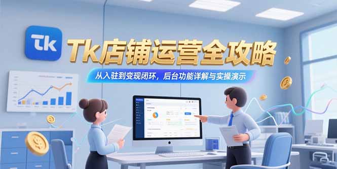 Tk店铺运营全攻略，从入驻到变现闭环，后台功能详解与实操演示云米网创-专注分享网络创业落地实操课程 – 全网首发_高质量项目输出云米网创