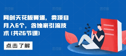 网创天花板赛道，卖项目月入6个，含独家引流技术(共26节课)云米网创-专注分享网络创业落地实操课程 – 全网首发_高质量项目输出云米网创