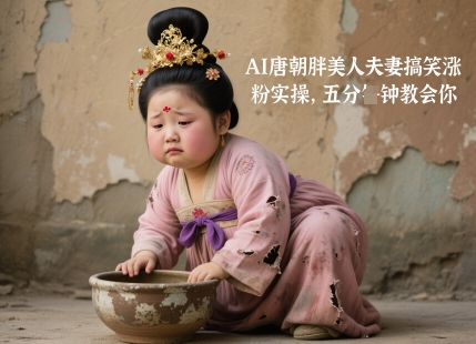 AI唐朝胖美人夫妻搞笑涨粉实操，五分钟教会你云米网创-专注分享网络创业落地实操课程 – 全网首发_高质量项目输出云米网创
