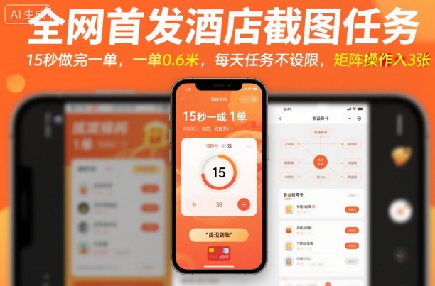 全网首发酒店截图任务，15秒做完一单，一单0.6米，每天任务不设限，矩阵操作日入3张【揭秘】云米网创-专注分享网络创业落地实操课程 – 全网首发_高质量项目输出云米网创