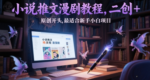小说推文漫剧教程，二创+原创开头，最适合新手小白项目云米网创-专注分享网络创业落地实操课程 – 全网首发_高质量项目输出云米网创