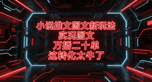 小说推文图文新玩法，实况图文，万播二十单，这转化太牛了！云米网创-专注分享网络创业落地实操课程 – 全网首发_高质量项目输出云米网创