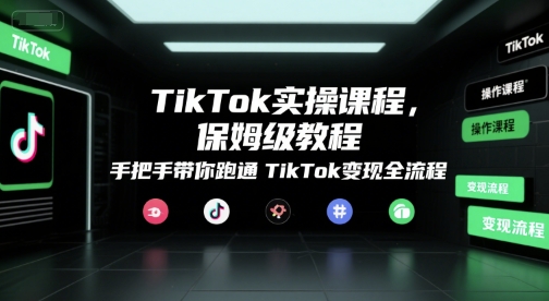 TikTok实操课程，保姆级教程，手把手带你跑通TikTok变现全流程云米网创-专注分享网络创业落地实操课程 – 全网首发_高质量项目输出云米网创