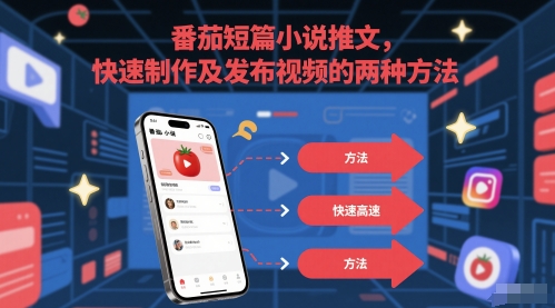 番茄短篇小说推文，快速制作及发布视频的两种方法云米网创-专注分享网络创业落地实操课程 – 全网首发_高质量项目输出云米网创