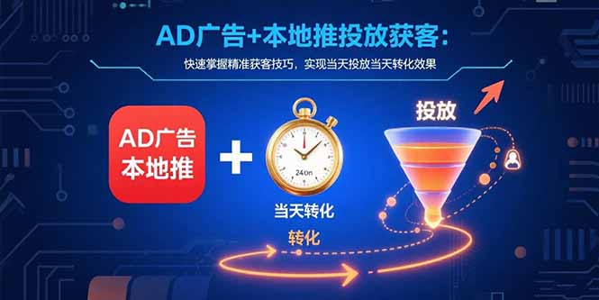 AD广告+本地推投放获客：快速掌握精准获客技巧，实现当天投放当天转化效果云米网创-专注分享网络创业落地实操课程 – 全网首发_高质量项目输出云米网创