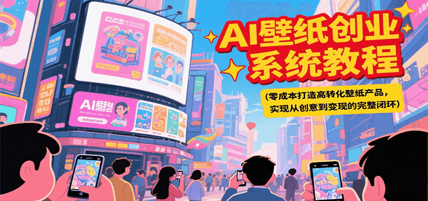 AI壁纸创业系统教程，零成本打造高转化壁纸产品，实现从创意到变现的完整闭环云米网创-专注分享网络创业落地实操课程 – 全网首发_高质量项目输出云米网创