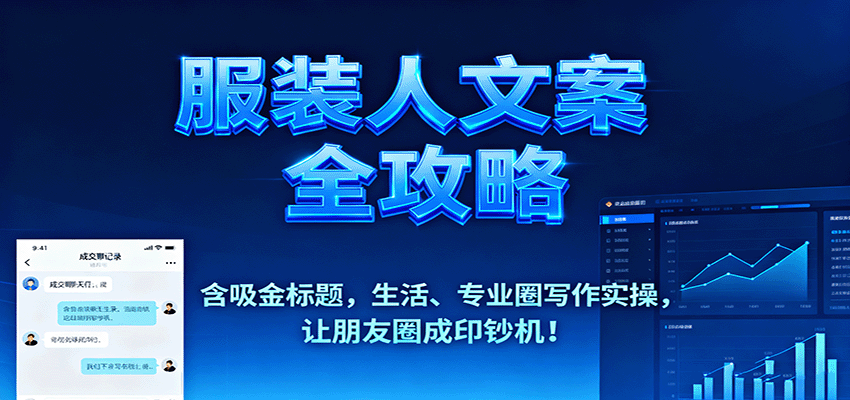 服装人文案全攻略，含吸金标题，生活、专业圈写作实操，让朋友圈成印钞机！云米网创-专注分享网络创业落地实操课程 – 全网首发_高质量项目输出云米网创