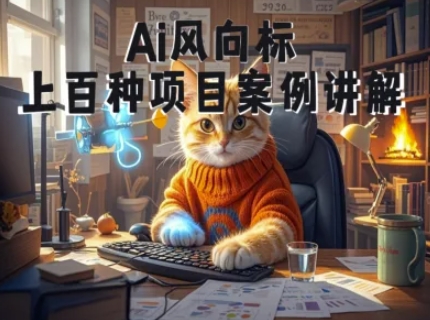 Ai风向标-附100种项目案例玩法-0基础小白到大神ai视频商业应用教学云米网创-专注分享网络创业落地实操课程 – 全网首发_高质量项目输出云米网创