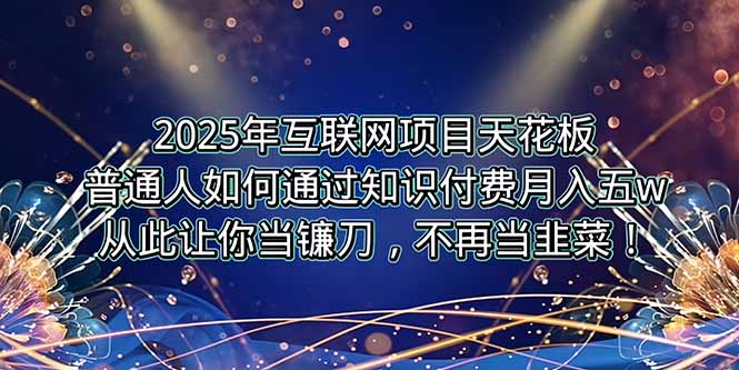 2025年互联网项目天花板，普通人如何通过卖项目实现逆风翻盘，月入5W＋！云米网创-专注分享网络创业落地实操课程 – 全网首发_高质量项目输出云米网创