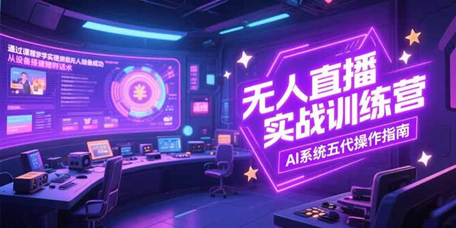 无人直播实操训练营，从设备搭建到话术，AI系统五代操作指南(7月更新云米网创-专注分享网络创业落地实操课程 – 全网首发_高质量项目输出云米网创