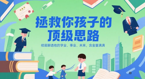 付费文章：拯救你孩子的顶级思路，彻底聊透他的学业、事业、未来，含金量满满云米网创-专注分享网络创业落地实操课程 – 全网首发_高质量项目输出云米网创