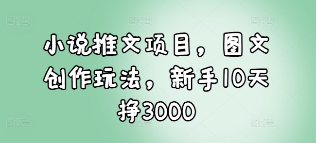小说推文项目，图文创作玩法，新手10天挣3000云米网创-专注分享网络创业落地实操课程 – 全网首发_高质量项目输出云米网创