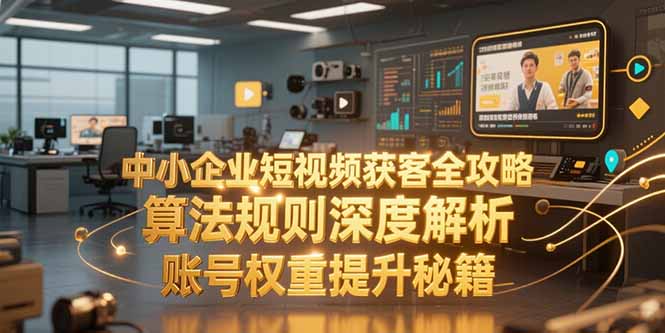 中小企业短视频获客全攻略，算法规则深度解析，账号权重提升秘籍云米网创-专注分享网络创业落地实操课程 – 全网首发_高质量项目输出云米网创